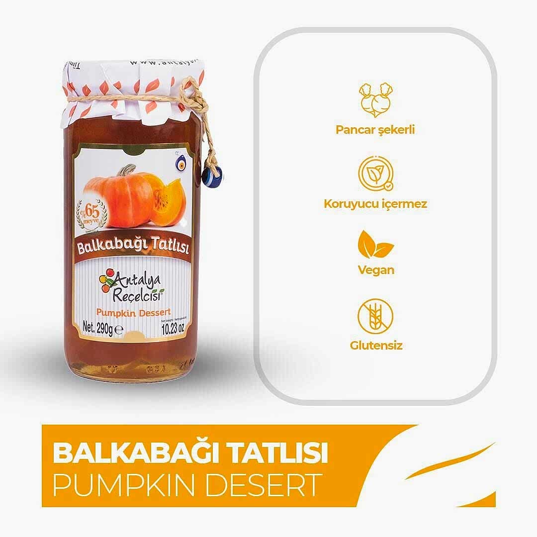 Antalya Reçelcisi Balkabağı Tatlısı 290g Gurme Serisi