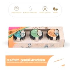 Eşlikçi Chutney 3’lü Set – Şekeri Meyveden | Antalya Reçelcisi